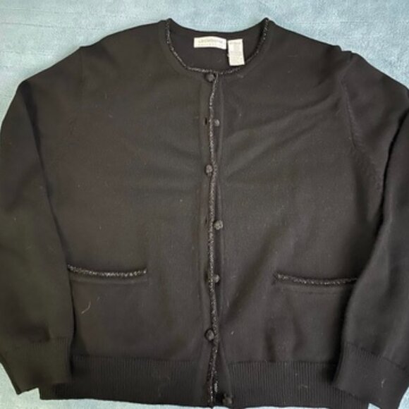 Liz Claiborne Collection Womens Merino Wool Cardigan Size Medium - Picture 1 of 3